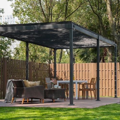 Panel Żaluzjowy Stały 123 cm - Pergola tarasowa MIRADOR Classic i Premium 111- Antracyt